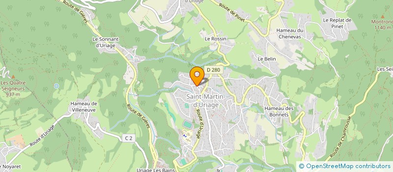 localisation de l'entreprise LE PAVILLON  SAINT-MARTIN-D'URIAGE