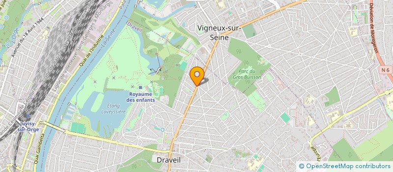 localisation de l'entreprise LE PAVILLON BLEU à DRAVEIL