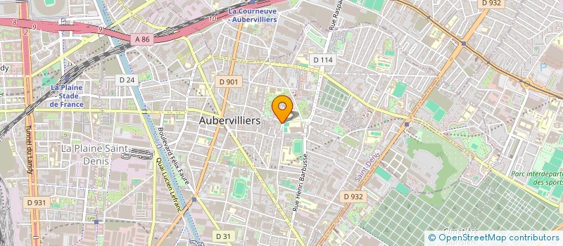 localisation de l'entreprise LE PAVILLON D' AUBER  AUBERVILLIERS