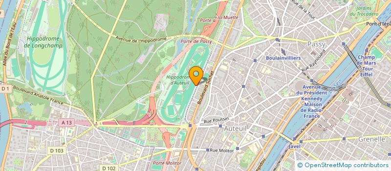 localisation de l'entreprise LE PAVILLON DES OISEAUX  PARIS 16