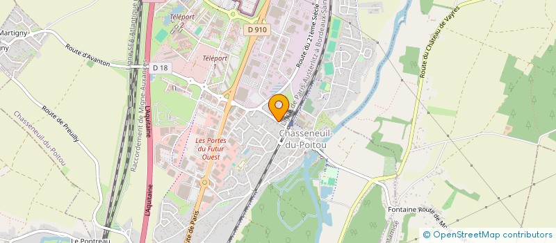 localisation de l'entreprise LE PAVILLON ORANGE  CHASSENEUIL-DU-POITOU