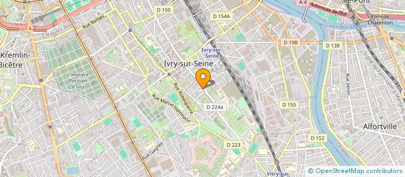 localisation de l'entreprise LE PAVILLON RASPAIL à IVRY-SUR-SEINE