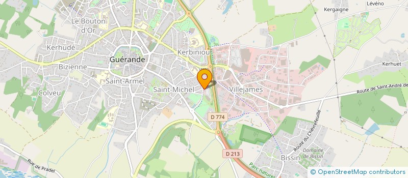 localisation de l'entreprise LE PAYS BLANC  GUERANDE