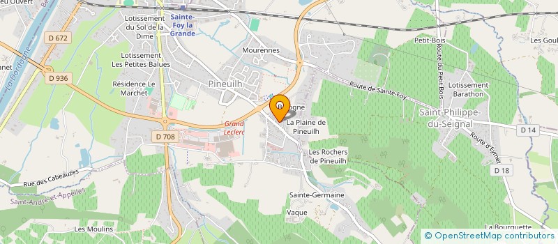 localisation de l'entreprise LE PAYS BLANC  PINEUILH