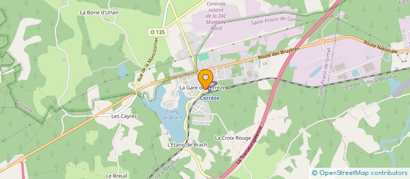 localisation de l'entreprise LE PAYSAGISTE CORREZIEN  SAINT-PRIEST-DE-GIMEL