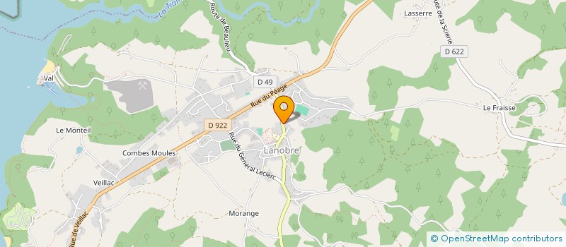 localisation de l'entreprise LE PEAGE à LANOBRE