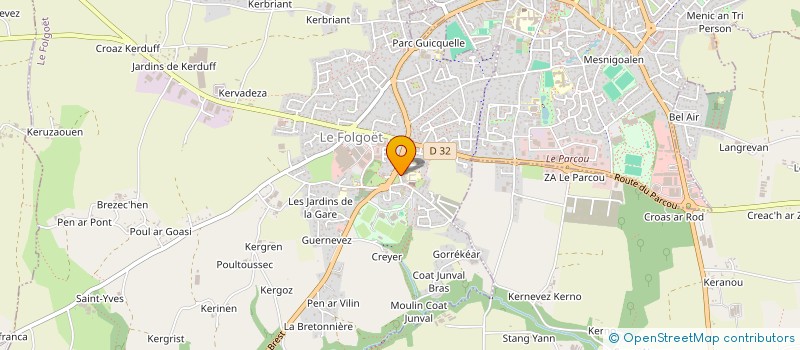 localisation de l'entreprise LE PECHE MIGNON  LE FOLGOET