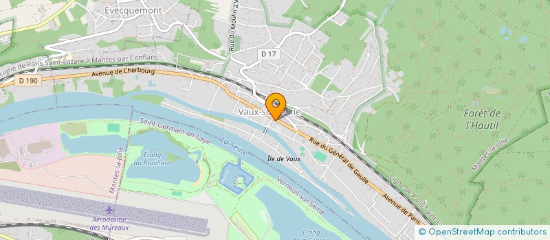 localisation de l'entreprise LE PECHE MIGNON à VAUX-SUR-SEINE