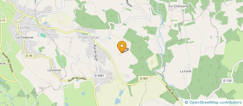 localisation de l'entreprise LE PECHER SAUVAGE  CHABRIGNAC