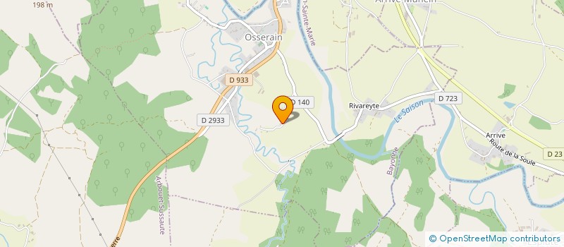 localisation de l'entreprise LE PEHAU  OSSERAIN-RIVAREYTE