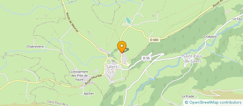 localisation de l'entreprise LE PEINTRE à SALERS