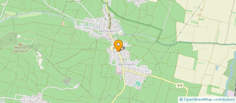 localisation de l'entreprise LE PEINTRE RT  BENNWIHR