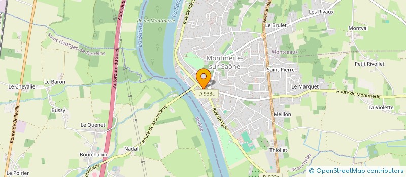 localisation de l'entreprise LE PELICAN à MONTMERLE-SUR-SAONE