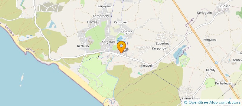 localisation de l'entreprise LE PENDU ELECTRICITE COUVERTURE  ERDEVEN