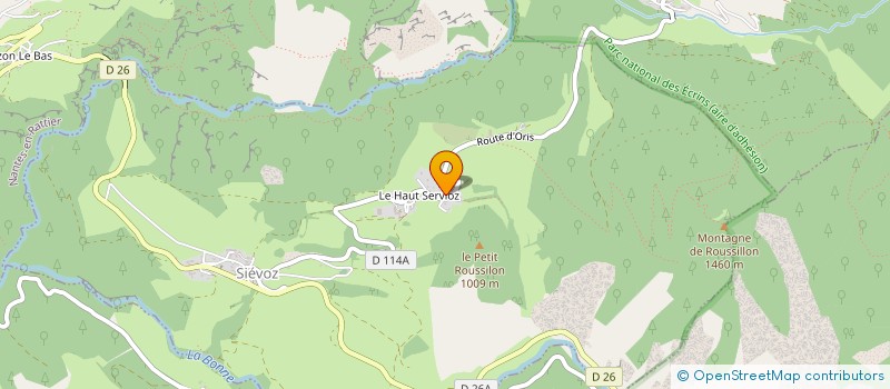 localisation de l'entreprise LE PERCHOIR  SIEVOZ