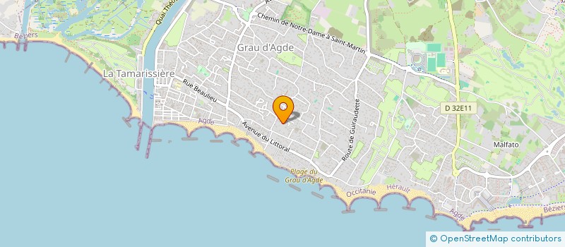 localisation de l'entreprise LE PERDIGAL  AGDE