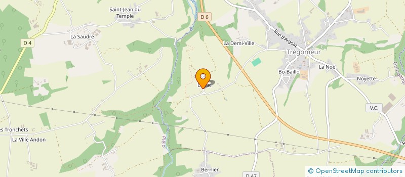 localisation de l'entreprise LE PERDU BERN & MIE HELE  TREGOMEUR