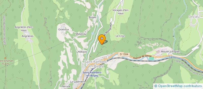 localisation de l'entreprise LE PERE VINCENT à SAINT-RAMBERT-EN-BUGEY