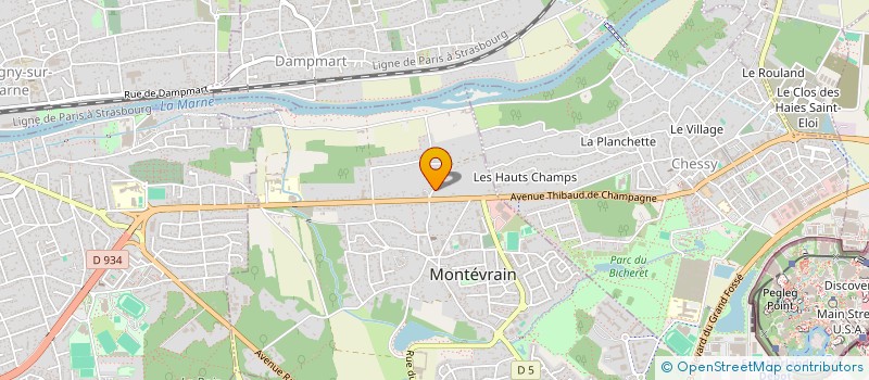 localisation de l'entreprise LE PERROQUET à MONTEVRAIN