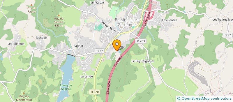 localisation de l'entreprise LE PETAROU BLEU  BESSINES-SUR-GARTEMPE