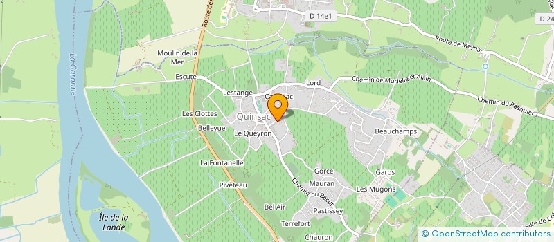 localisation de l'entreprise LE PETIT ATELIER à QUINSAC