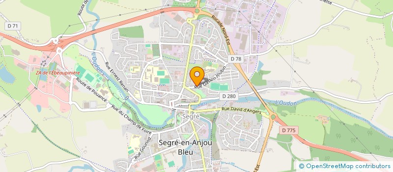 localisation de l'entreprise LE PETIT ATELIER à SEGRE-EN-ANJOU BLEU