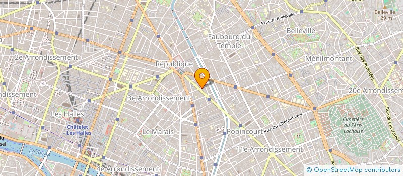 localisation de l'entreprise LE PETIT BLEU à PARIS