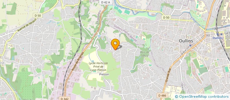 localisation de l'entreprise LE PETIT BONHEUR  SAINT-GENIS-LAVAL