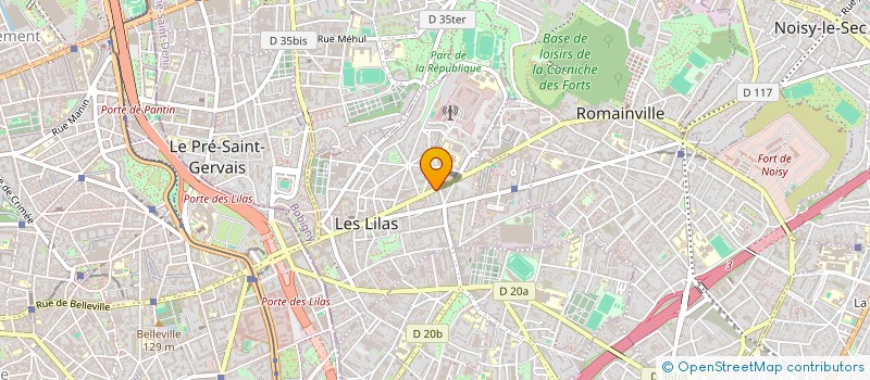 localisation de l'entreprise LE PETIT BONHEUR SARL à LES LILAS
