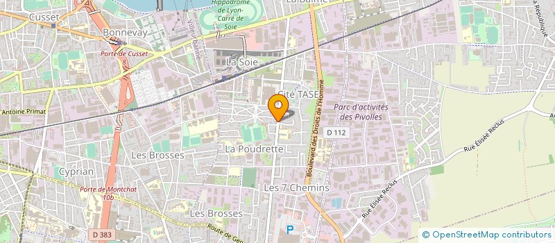 localisation de l'entreprise LE PETIT BOUCHER  VAULX-EN-VELIN