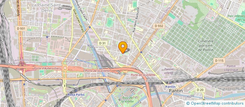 localisation de l'entreprise LE PETIT BOUQUET  AUBERVILLIERS