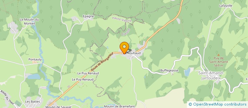 localisation de l'entreprise LE PETIT CAFE ANGLAIS à SAINT-AMAND-JARTOUDEIX