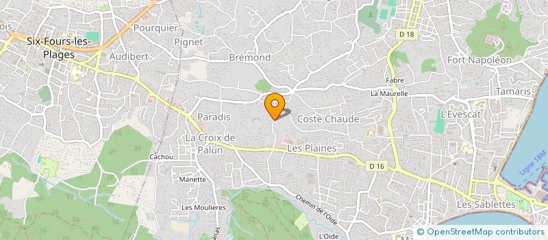 localisation de l'entreprise LE PETIT CANADEL à LA SEYNE SUR MER