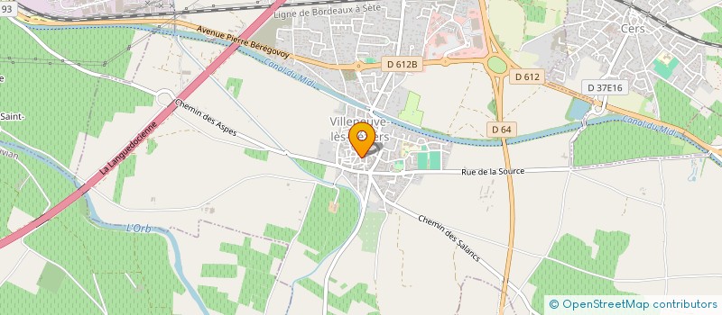 localisation de l'entreprise LE PETIT CANAL à VILLENEUVE-LES-BEZIERS