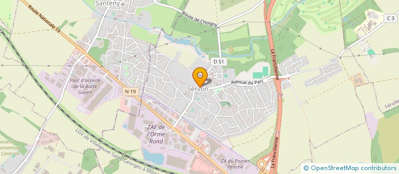 localisation de l'entreprise LE PETIT CAPORAL  SERVON