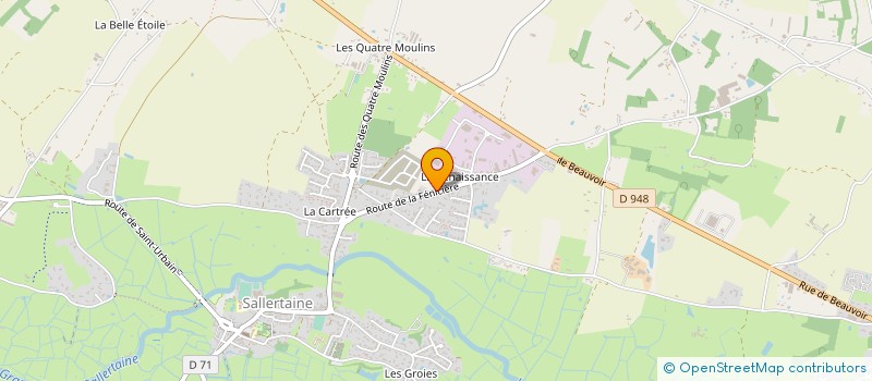 localisation de l'entreprise LE PETIT CHANTIER D INSTALLATIONS TEMPORAIRES à SALLERTAINE
