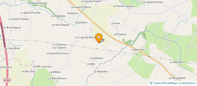 localisation de l'entreprise LE PETIT COURTOUX  SAINT-GERMAIN-EN-COGLES