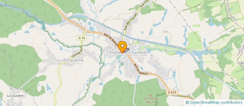 localisation de l'entreprise LE PETIT COUVREUR  FRAHIER-ET-CHATEBIER