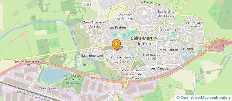 localisation de l'entreprise LE PETIT CREUX à SAINT-MARTIN-DE-CRAU