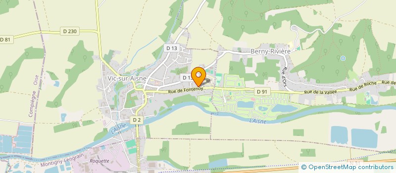 localisation de l'entreprise LE PETIT DEPOT à VIC-SUR-AISNE