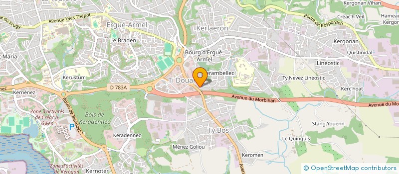 localisation de l'entreprise LE PETIT DIABLE à QUIMPER