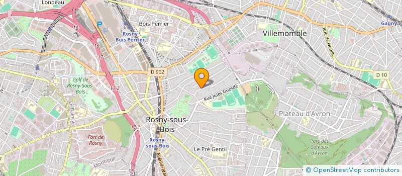 localisation de l'entreprise LE PETIT DRANCY à ROSNY-SOUS-BOIS