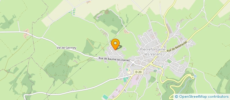 localisation de l'entreprise LE PETIT FORGERON  PIERREFONTAINE-LES-VARANS