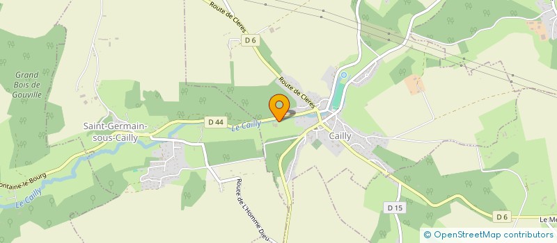 localisation de l'entreprise LE PETIT GRENOUVILLE  CAILLY