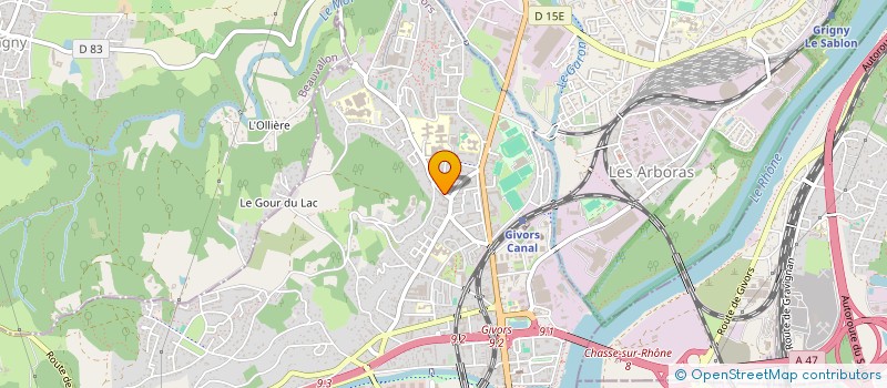 localisation de l'entreprise LE PETIT GRILLON à GIVORS