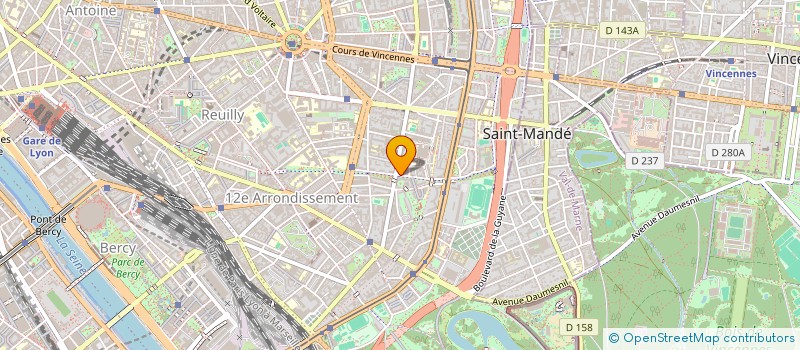localisation de l'entreprise LE PETIT MARCHE à PARIS 12