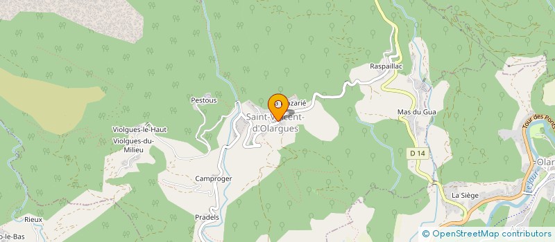 localisation de l'entreprise LE PETIT MARCHE DES PRODUCTEURS ( LE PMP) à SAINT-VINCENT-D'OLARGUES