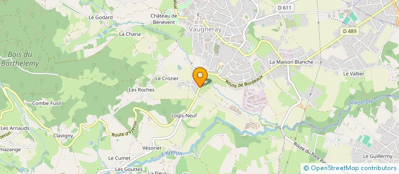 localisation de l'entreprise LE PETIT MEUNIER CARRELAGE  VAUGNERAY