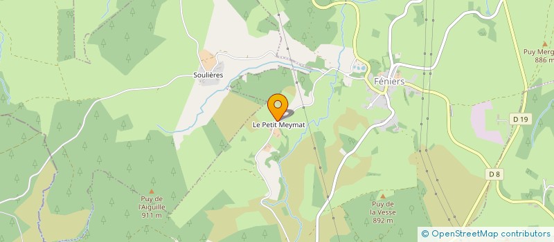 localisation de l'entreprise LE PETIT MEYMAT à FENIERS