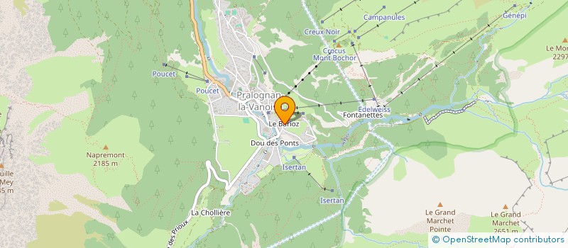 localisation de l'entreprise LE PETIT MONT BLANC à PRALOGNAN-LA-VANOISE